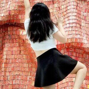 Women's Black A-line mini skirt Size M